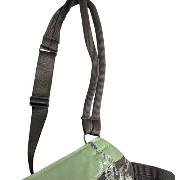 Cacique brown bra with embroidered flowers size 44DD - Picture 4 of 11